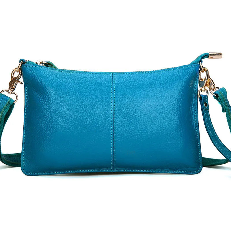* Bolso, Cartera de hombro, Bandolera de cuero genuino 100% para mujer.