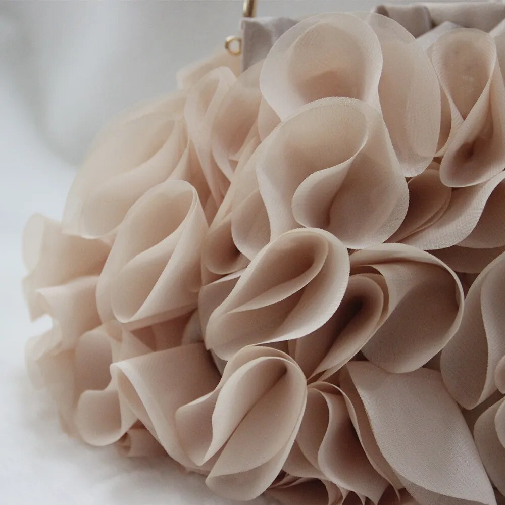 Cartera flores de tela | Cartera de Fiesta para mujer