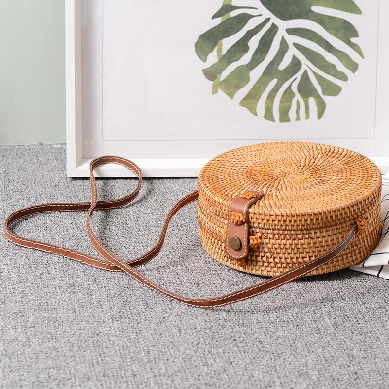 Cartera de Ratán AMINA | Bolso de playa para mujer