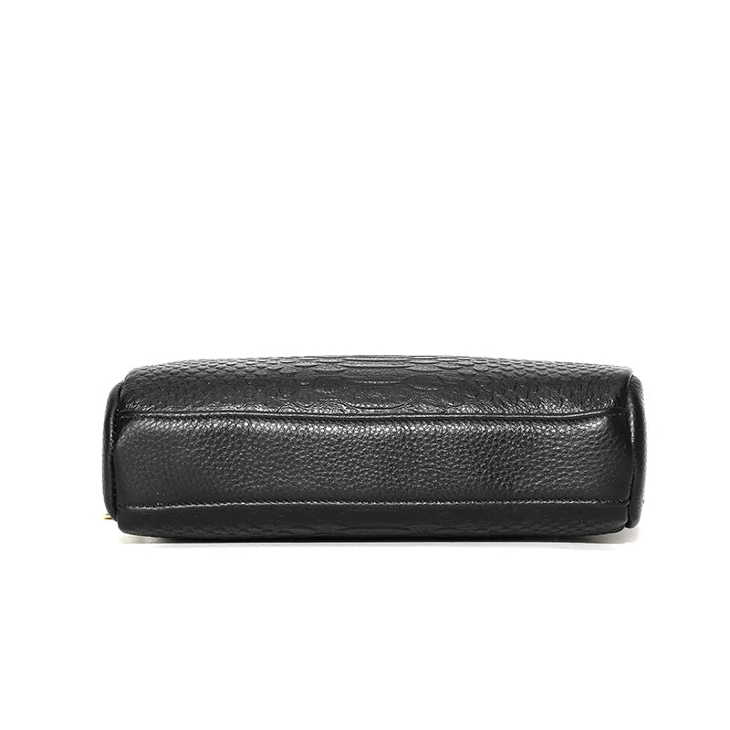 Bandolera negra cuero | Cartera para mujer