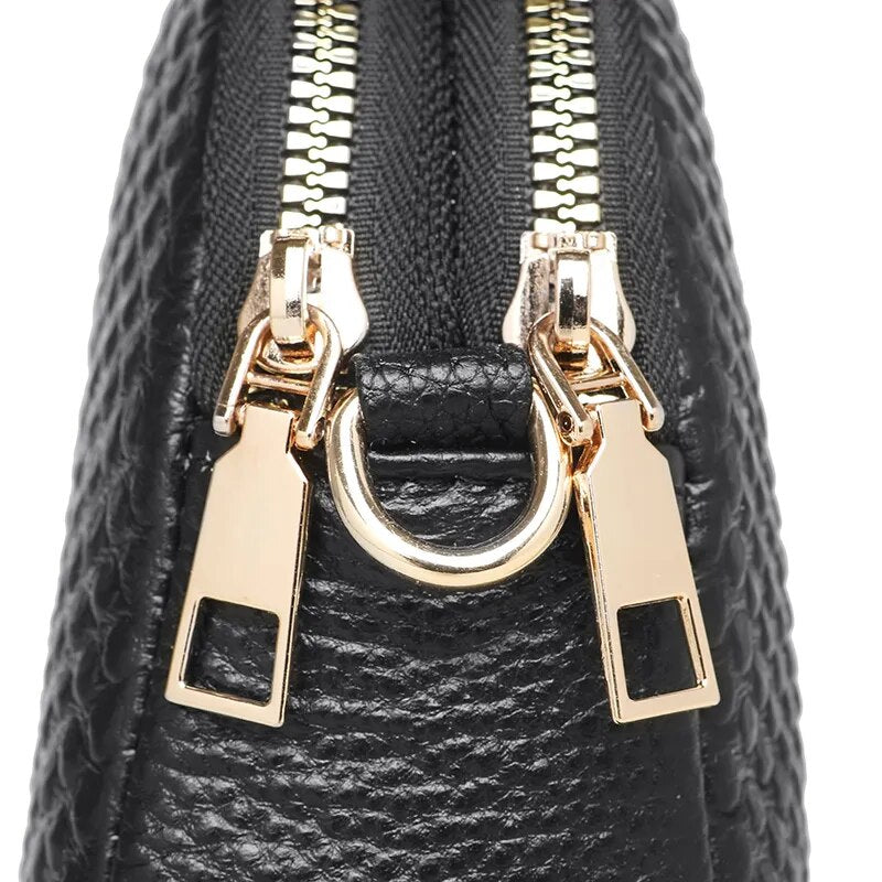 Bolso Bandolera negra de cuero 100% para mujer