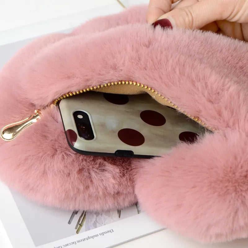 Bandolera Corazón Rosada | Cartera con cadena dorada para mujer