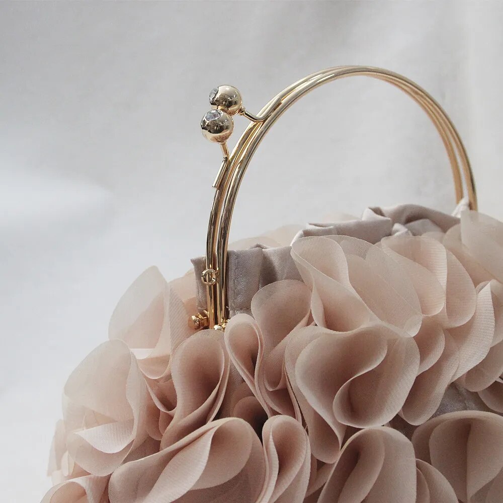 Cartera flores de tela | Cartera de Fiesta para mujer