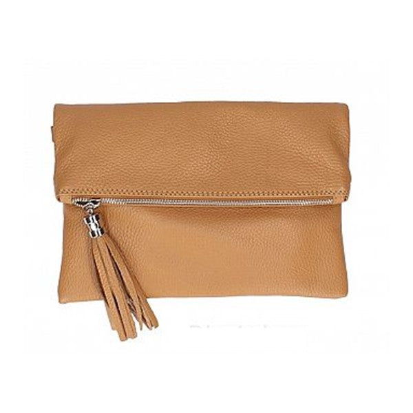 Bandolera Camel de Cuero Alessia | Hecho en Italia
