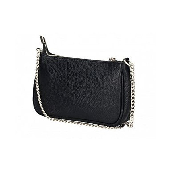 Cartera Negra de Cuero Ornella | Hecho en Italia