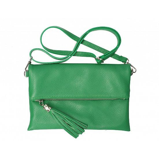 Bandolera Verde de Cuero Alessia | Hecho en Italia