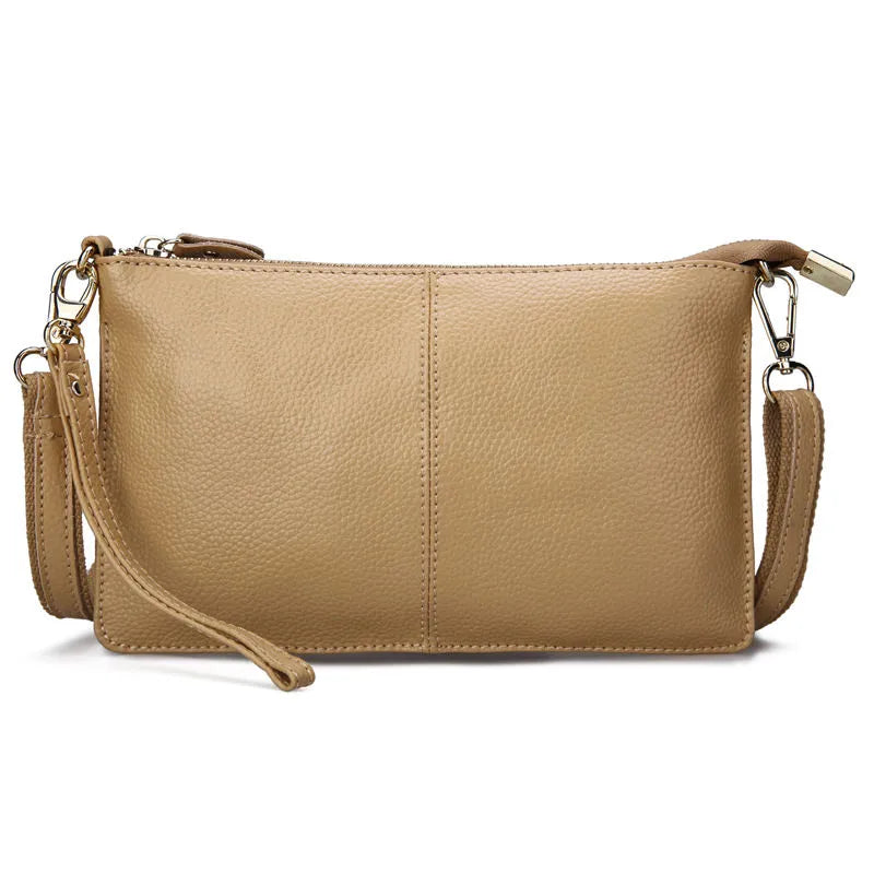 * Bolso, Cartera de hombro, Bandolera de cuero genuino 100% para mujer.