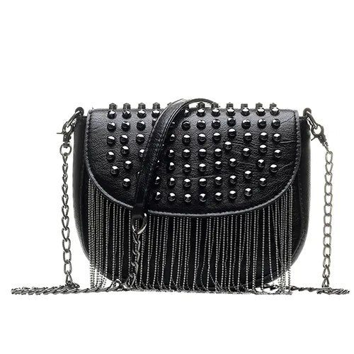 Cartera de Mano | Bandolera con tachas y cadena para Mujer