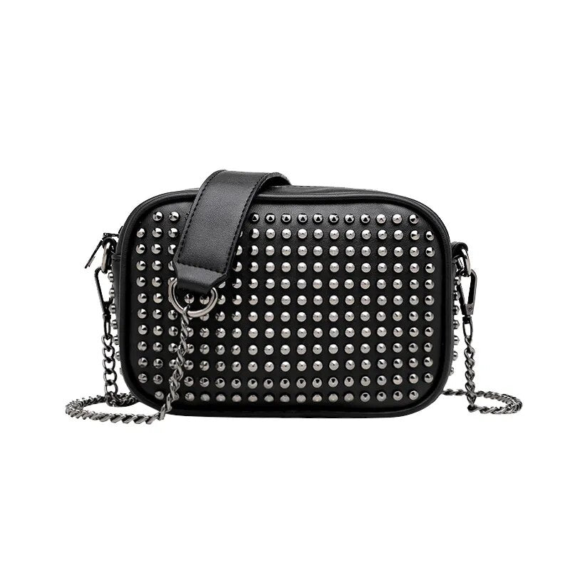 Cartera de Mano | Bandolera con tachas y cadena para Mujer