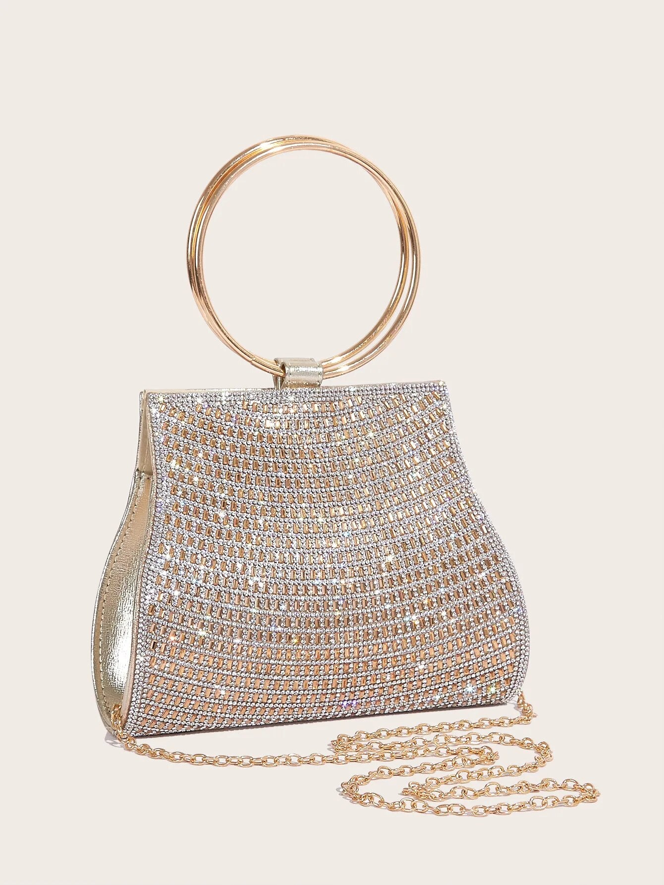 Cartera brillos dorados | Cartera de Fiesta para mujer