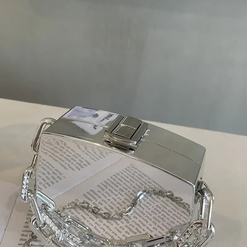 Cartera brillante SILVER | Cartera de Fiesta para mujer