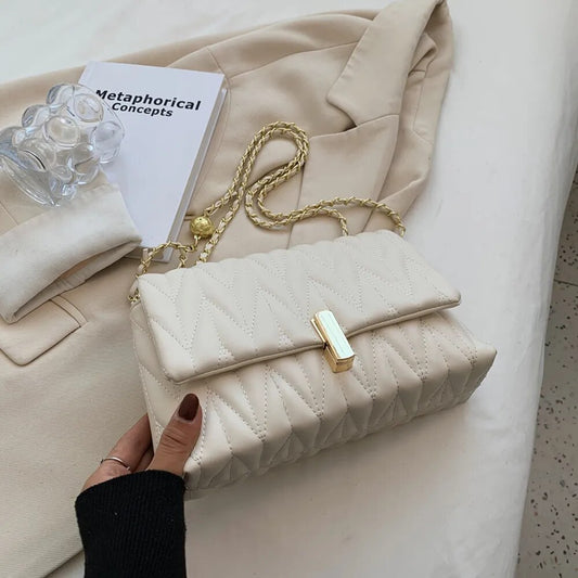 Cartera de Mano | Blanca con cadena para Mujer