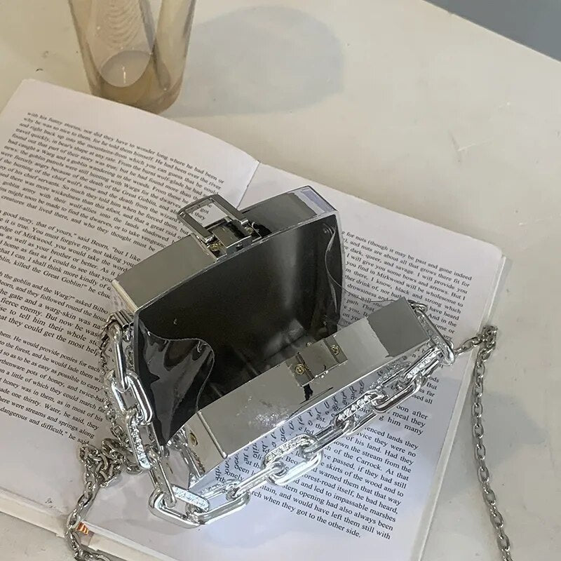Cartera brillante SILVER | Cartera de Fiesta para mujer