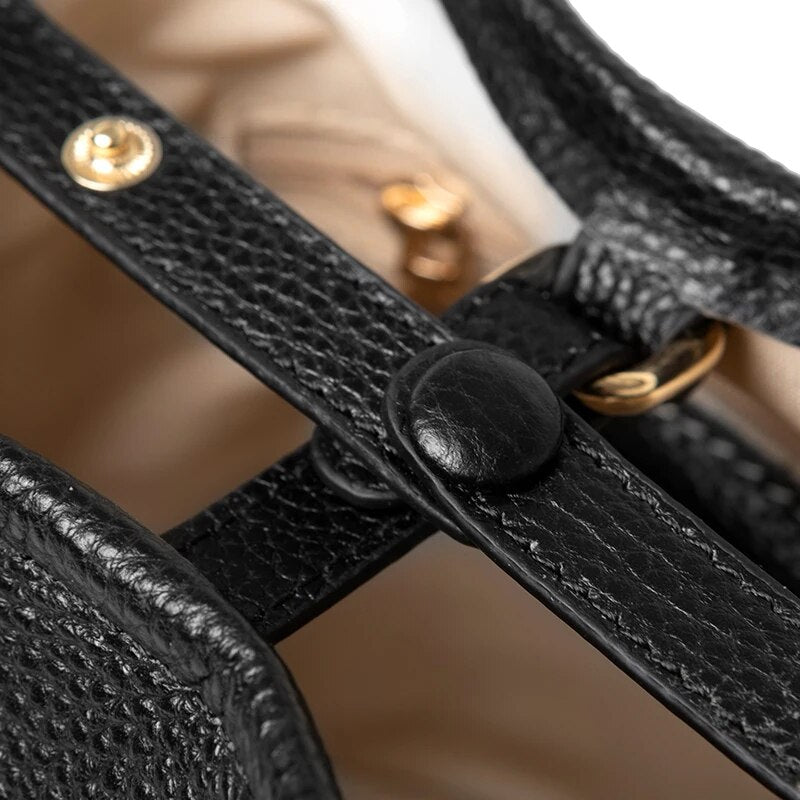 Bolso Cartera Cuero | Negro para mujer