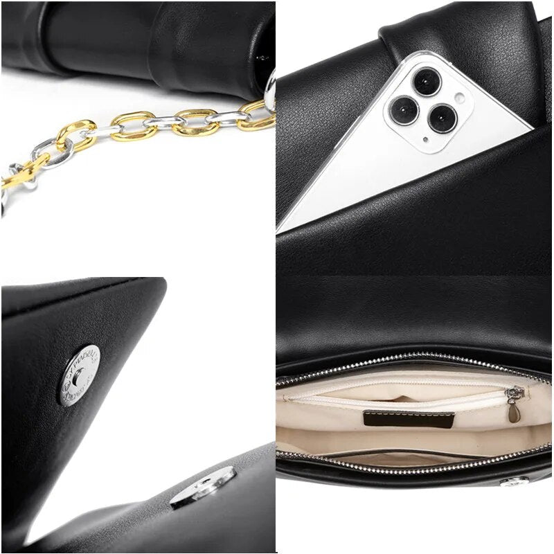 Bolso Cartera Cuero | Con cadena para Mujer