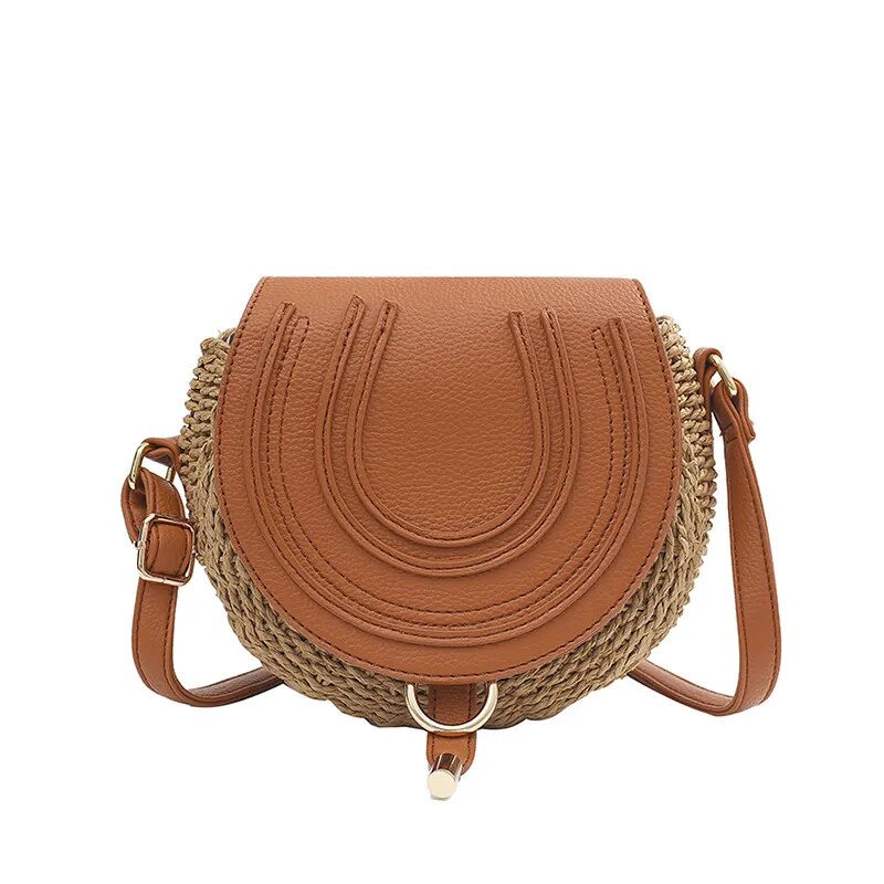 Bolso de verano BANDINA | Cartera tejida con ecocuero para mujer