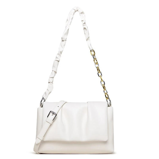 * Bolso, Cartera de hombro, Bandolera de cuero genuino 100% para mujer.