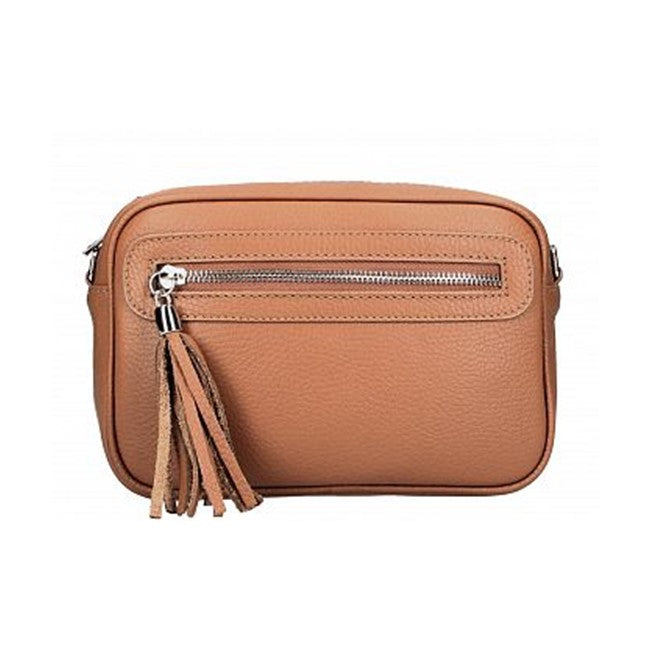Bandolera Cartera Cuero Vittoria | Bolso para mujer Camel