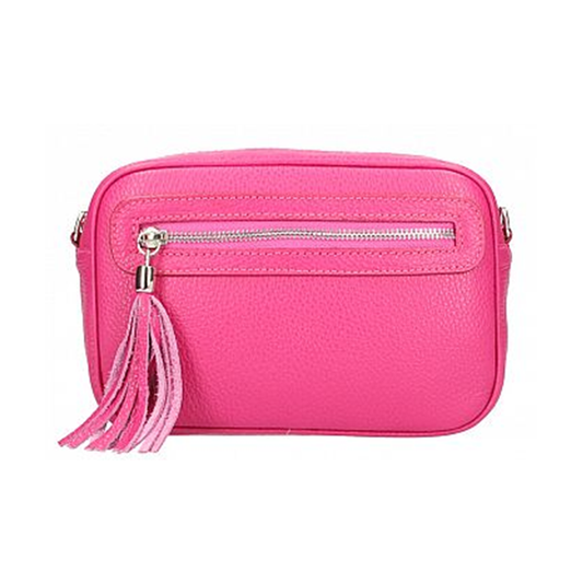 Bandolera Cartera Cuero Vittoria | Bolso para mujer Fuccia