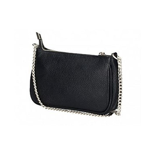 Cartera Negra de Cuero Ornella | Hecho en Italia