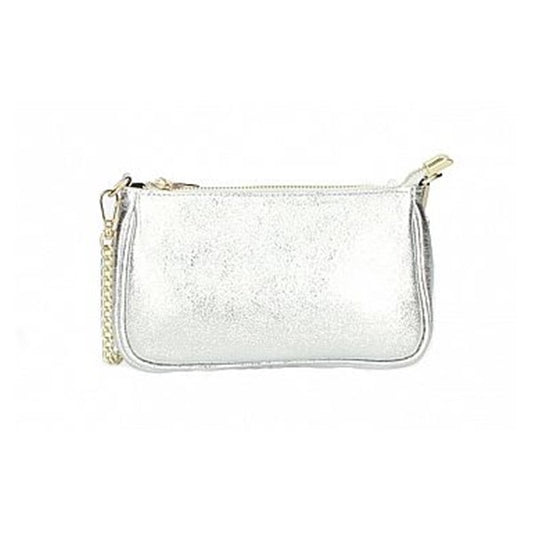 Cartera Plateda de Cuero Ornella | Hecho en Italia