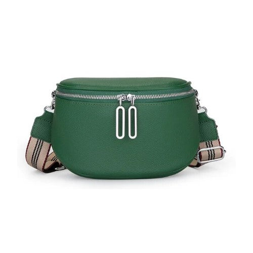 Bandolera Cartera Ecocuero Verde porta celular para mujer