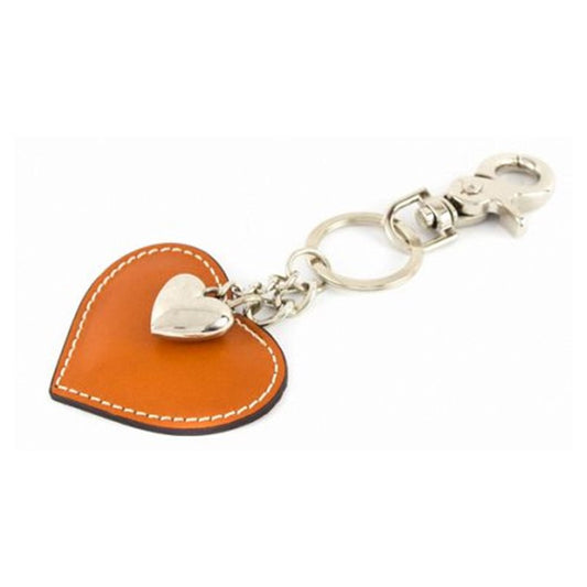 Llavero de Cuero Camel Cuore | Hecho en Italia