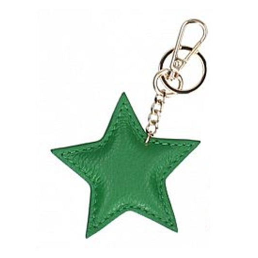 Llavero de Cuero Verde Stars | Hecho en Italia